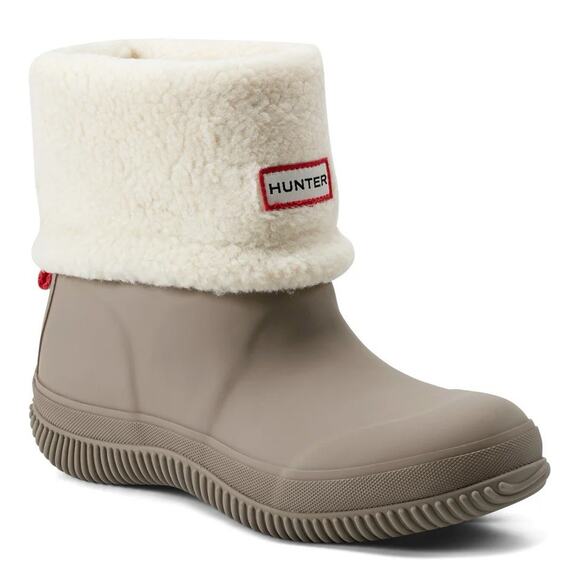 Hunter Women’s Thunor Waterproof Winter Boots Size 10 M Natural Roll Top - Picture 1 of 7